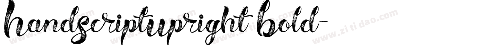 HandScriptUpright Bold字体转换
